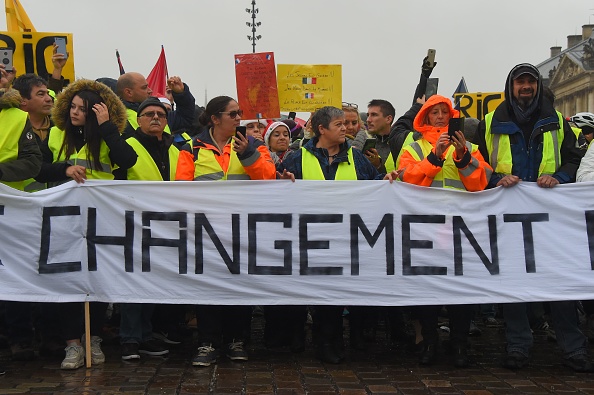 Acte 9 des "Gilets jaunes" : mobilisations prévues à Paris, Bourges, Lyon, Bordeaux... (Photo : NICOLAS TUCAT/AFP/Getty Images)