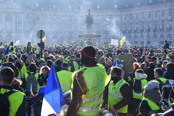 Manifestation "Gilets Jaunes" à Bordeaux,  le 5 janvier 2019.    (Photo : MEHDI FEDOUACH/AFP/Getty Images)