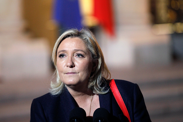  Marine Le Pen dénonce la "flambée des actes antisémites et des dégradations de lieux de cultes chrétiens". (Photo : Thierry Chesnot/Getty Images)