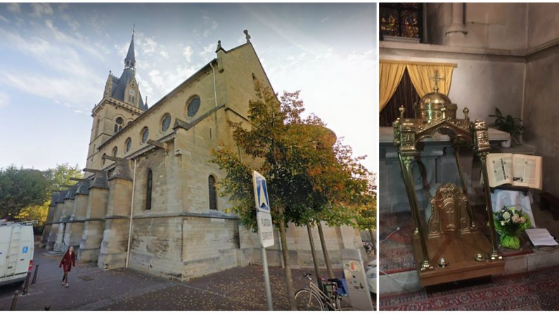 Depuis une dizaine de jours, on observe une recrudescence des actes de vandalisme à l’égard des lieux de culte catholique en France. Crédit : Google Maps - Twitter Jacques Myard.