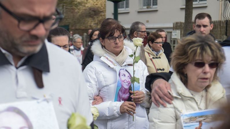 Marche pour Julie Douib à Vaires-sur-Marne le 9 mars 2019. (LUCAS BARIOULET/AFP/Getty Images)