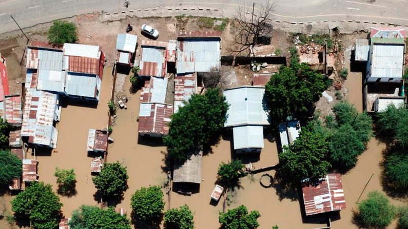 -Vue aérienne d'une zone au Mozambique affectée par le cyclone Idai. Photo 0NU;