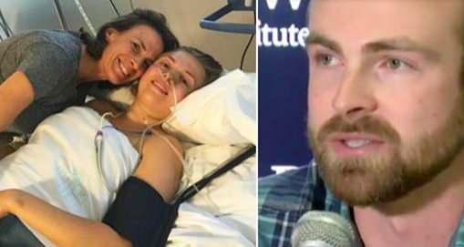 (À gauche : Facebook | Ryan Dunn. À droite : Capture d'écran - U of A Student Speaks of Amazing Recovery - Fox 10 Phoenix - Facebook)