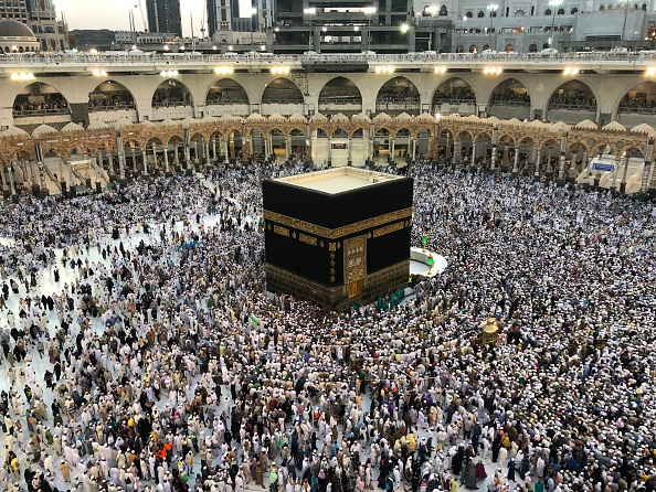 La Kaaba, lieu sacré des musulmans situé à La Mecque, en Arabie Saoudite. Crédit : BANDAR ALDANDANI/AFP/Getty Images.