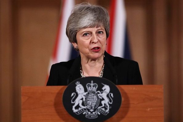 -La première ministre britannique, Theresa May, demandera un délai supplémentaire au Brexit afin de laisser plus de temps au Parlement pour passer l'accord conclu avec l'Union européenne, a déclaré aujourd'hui la Première ministre Theresa May. Photo par Jack Taylor / POOL / AFP / Getty Images.