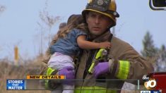 Un pompier réconforte une petite fille après un accident, une histoire qui devient virale