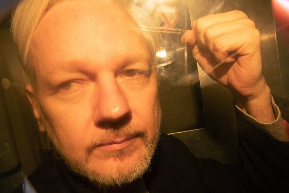 Julian Assange, fondateur de WikiLeaks,  au tribunal de Londres le 1er mai 2019.   (Photo : DANIEL LEAL-OLIVAS/AFP/Getty Images)