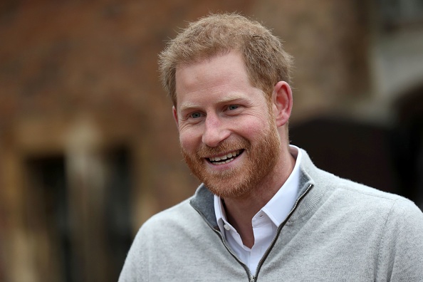 Le prince britannique Harry, duc de Sussex,  au château de Windsor à Windsor le 6 mai 2019, après l'annonce de la naissance d'un fils par son épouse, Meghan, duchesse de Sussex. -      (Photo : STEVE PARSONS/AFP/Getty Images)