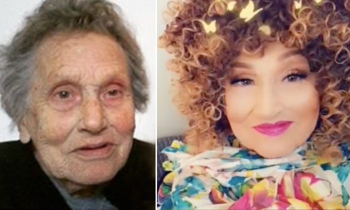 L'artiste de maquillage Tea Flego aime prendre sa grand-mère Livia comme modèle - Crédit : Instagram/teaflago