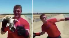 Un adolescent arrêté après une vidéo choquante qui le montre en train de jeter un chaton dans un lac