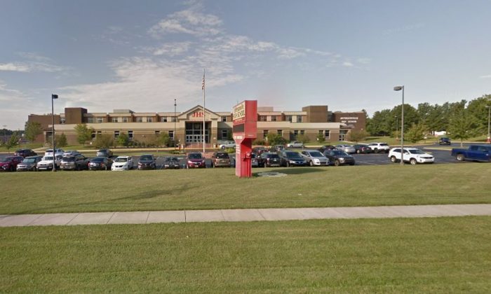 Le lycée de Jeffersonville à Utica dans l'Indiana (États-Unis) - Crédit : Google street view