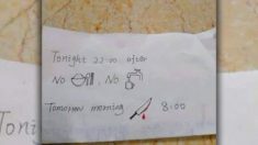 Une infirmière chinoise qui ne parle pas anglais écrit une note «graphique» amusante pour un étudiant étranger