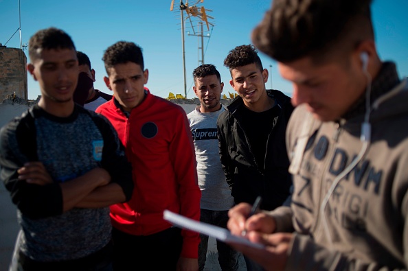 Des migrants dans le nord de l'Espagne (JORGE GUERRERO/AFP/Getty Images)