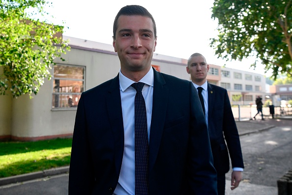 Jordan Bardella, deuxième vice-président du Rassemblement national, a apporté mardi son "soutien" à la grève des pompiers. (BERTRAND GUAY/AFP/Getty Images)