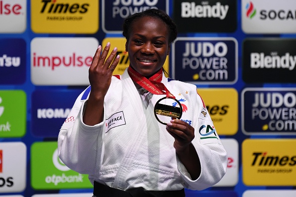 Clarisse Agbegnenou sacrée championne du monde de judo pour la quatrième fois, le 28 août 2019 à Tokyo. (Photo : CHARLY TRIBALLEAU / AFP)        