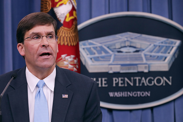 Le nouveau patron du Pentagone, Mark Esper.   (Photo : Chip Somodevilla/Getty Images)
