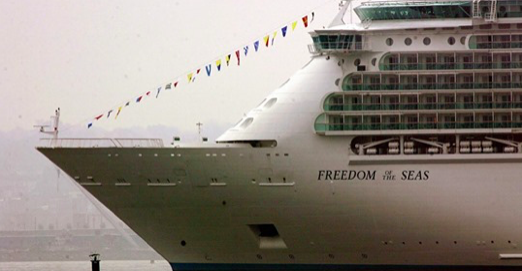 Freedom of the Seas, au large des côtes de Bayonne, New Jersey le 12 mai 2006 dans le port de New York. (Don Emmert/AFP/Getty Images)