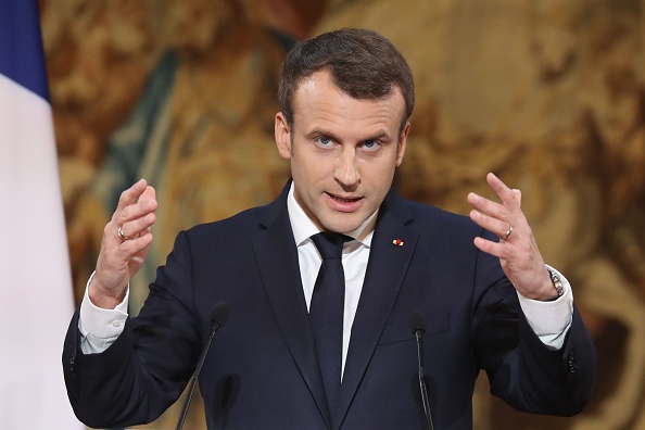 Président Emmanuel Macron. (Photo :  LUDOVIC MARIN/AFP/Getty Images)
