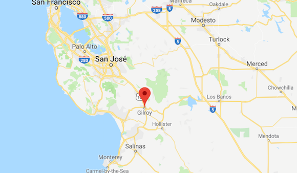 Fusillade lors d'un festival à Gilroy en Californie. (Google Maps)