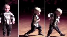 À 2 ans il entend la chanson d’Elvis – il vole ensuite le coeur de la foule avec ses mouvements de danse