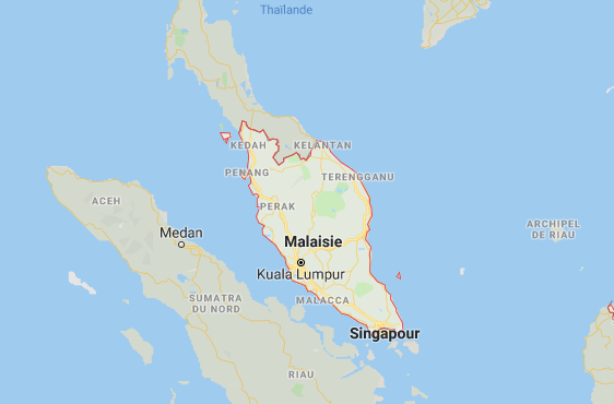 Malaisie. (Capture d'écran : Google Maps).