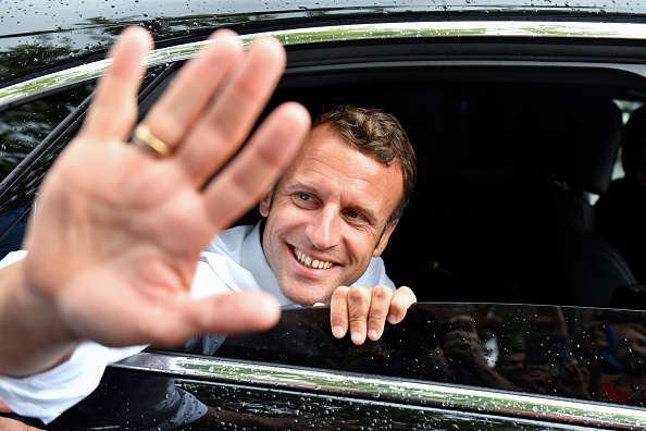 Le président Emmanuel Macron à Bormes-les-Mimosas (Var). (Photo : GERARD JULIEN/AFP/Getty Images)
