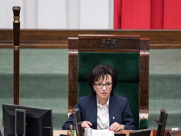 Elzbieta Witek a été élue présidente de la chambre basse du Parlement polonais. (Photo : ANDRZEJ IWANCZUK/AFP/Getty Images)