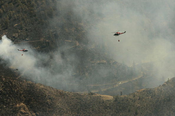 Incendies dans l'île espagnole de Grande Canarie, Espagne. (Photo : DESIREE MARTIN/AFP/Getty Images)