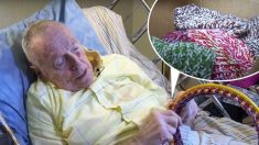Un homme de 91 ans atteint d’un cancer passe ses derniers jours dans un centre de soins palliatifs à tricoter plus de 8 000 bonnets pour des sans-abri