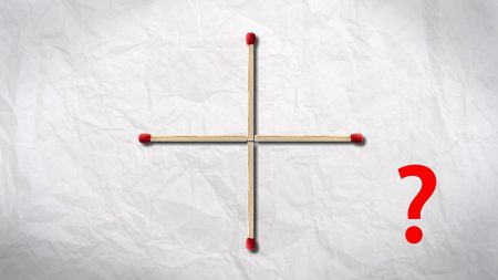 Casse-tête : pouvez-vous faire un carré en bougeant une seule allumette?