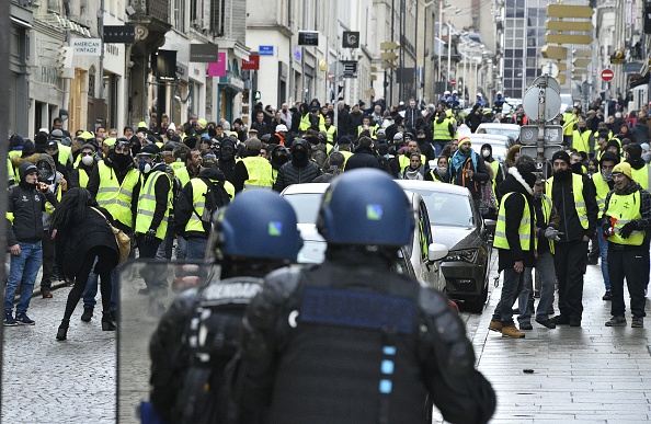  "Gilets Jaunes" : le 2 février 2019 à Nancy.       (Photo : JEAN-CHRISTOPHE VERHAEGEN/AFP/Getty Images)