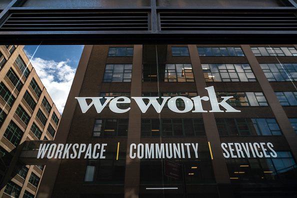 Un bureau de WeWork situé dans le quartier de Brooklyn à New York, le 13 septembre 2019. (Photo : Drew Angerer/Getty Images)