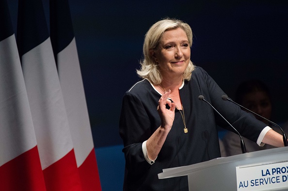 Marine Le Pen, présidente du Rassemblement National (RN). (Photo : CLEMENT MAHOUDEAU / AFP)      