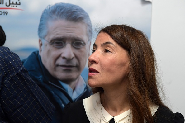 Salwa Smaoui, l'épouse du candidat à la présidentielle tunisien emprisonné, Nabil Karoui (photo), attend les résultats du vote dans la capitale tunisienne, Tunis, le 15 septembre 2019. (Photo : FETHI BELAID/AFP/Getty Images)