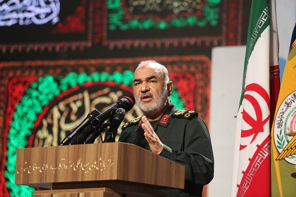 -Le commandant des gardiens de la révolution iranienne, le major-général Hossein Salami, au musée de la Révolution islamique et de la Sainte-Défense à Téhéran, le 21 septembre 2019. Photo par ATTA KENARE / AFP / Getty Images.