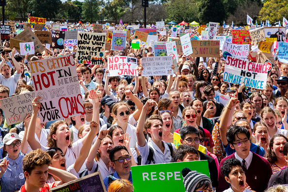 Des milliers d'élèves se sont rassemblés pour "la grève pour le climat" le 20 septembre 2019 à Sydney, en Australie. (Photo : Jenny Evans/Getty Images)