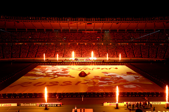 -Vue d'ensemble à l'intérieur du stade lors de la cérémonie d'ouverture précédant la Coupe du Monde de Rugby 2019, match du Groupe A entre le Japon et la Russie au Tokyo Stadium le 20 septembre 2019 à Chofu, Tokyo, Japon. Photo par Adam Pretty / Getty Images.