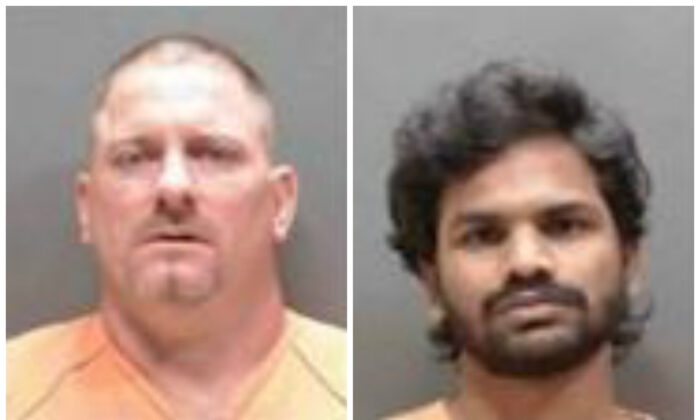 William Heagney (à gauche), un homme à tout faire, et Manikanta Sunkara étaient deux des 23 hommes arrêtés pour relations sexuelles dans une opération en Floride. (Bureau du shérif du comté de Sarasota)
