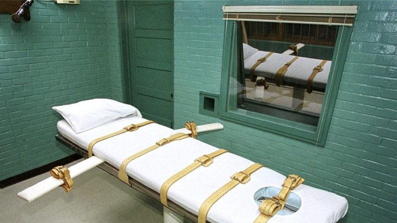Photographie de la chambre de la mort où les prisonniers meurent par injection létale. EFE/Paul Buck/Image d'archive