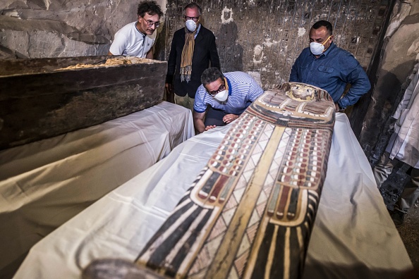 -Située entre les tombeaux royaux de la vallée des reines et de la vallée des rois, la nécropole Al-Assasif est le lieu de sépulture de nobles et de hauts fonctionnaires proches des pharaons. Photo KHALED DESOUKI / AFP / Getty Images.