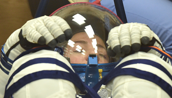L'astronaute américaine Jessica Meir, membre de l'équipage principal de la Station spatiale internationale (ISS). (Photo : Vyacheslav OSELEDKO / AFP)        