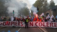 Manifestation des pompiers à Paris : un pompier de Côte-d’Or blessé à l’œil lors de la mobilisation