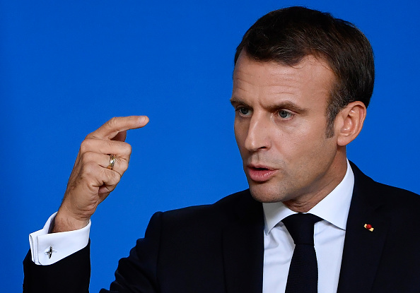 Le Président-candidat Emmanuel Macron.(Photo : John THYS / AFP) 