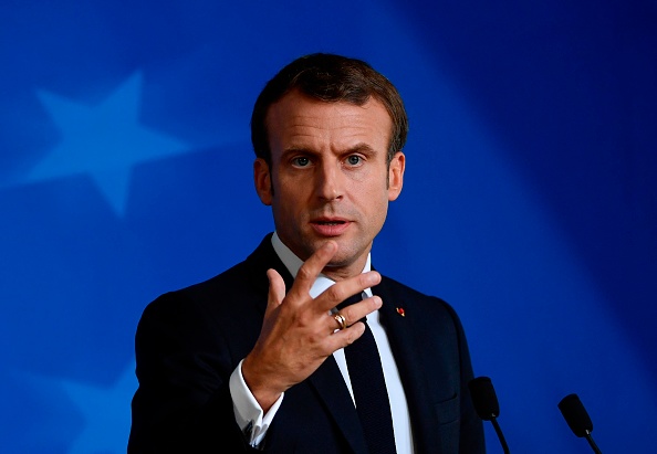 Le président Emmanuel Macron lors d'une conférence de presse au sommet de l'Union européenne au siège de l'Union européenne à Bruxelles le 18 octobre 2019. (Photo : John THYS / AFP) 