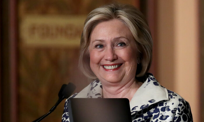 L'ancienne secrétaire d'État américaine Hillary Clinton à l'Université de Georgetown, à Washington, le 27 septembre 2019. (Win McNamee/Getty Images)