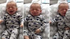 Une vidéo époustouflante montre ce qui se passe quand papa tend la chemise sale de sa femme à leur bébé en pleurs