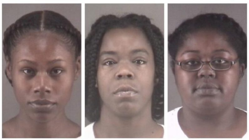 (De gauche à droite) Tonacia Tyson, Marilyn McKey et Taneshia Jordan, accusées d'avoir agressé une personne handicapée (Service de police de Winston-Salem)