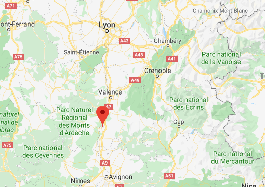 Séisme de magnitude 5,4 à Montélimar (Drôme). (Photo : Google Maps)