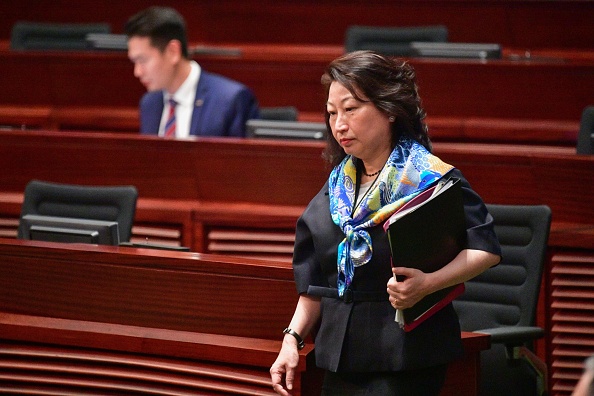 La chef de la justice de Hong Kong, Teresa Cheng, à Hong Kong le 23 octobre 2019. (Photo : ANTHONY WALLACE/AFP via Getty Images)