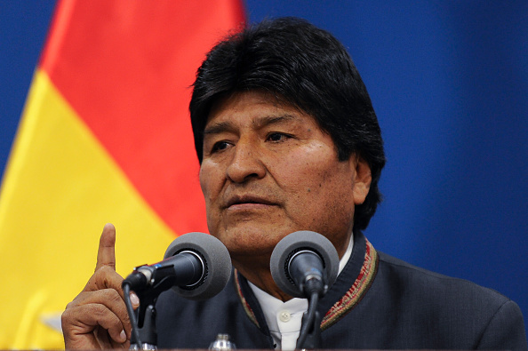 Le président de la Bolivie, Evo Morales, donne une conférence de presse à La Paz le 31 octobre 2019. (Photo : JORGE BERNAL/AFP via Getty Images)